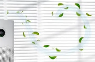 air purifier a living room, air cleaner removing fine dust in house. protect PM 2.5 dust and air pol